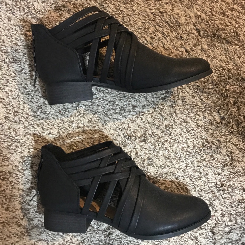 Brand new strappy ankle bootie